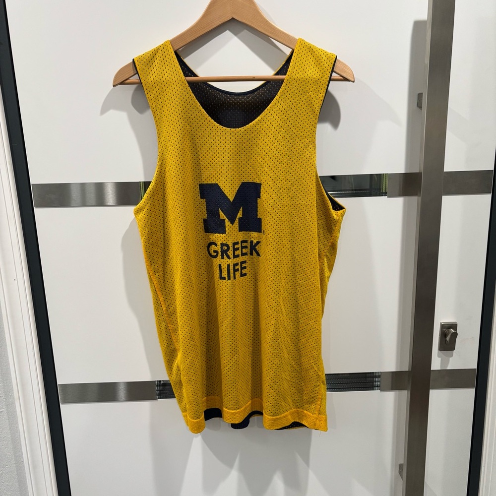 University Of Michigan Reversible Basketball Jersey A4 GREEK LIFE Adult Small
